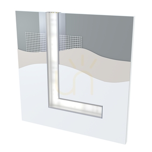 Profil LED LUMINES tip HIRO argintiu anodizat fără perforație 1 m small 7