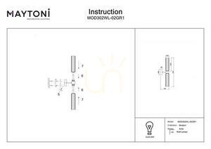 ANTIC lampă de perete MOD302WL-02GR1 Maytoni small 4