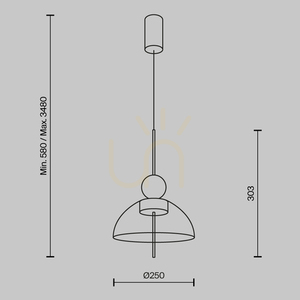 Lampă suspendată BANGKOK MOD185PL-L12CG3K1 Maytoni small 8