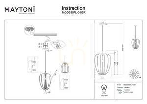 CAMBIO lampă suspendată MOD398PL-01GR Maytoni small 9