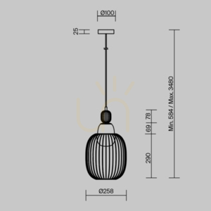 LEVITATION lampă suspendată MOD376PL-01G1 Maytoni small 11