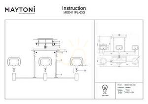 Lampa suspendată VISION MOD411PL-03G Maytoni small 7