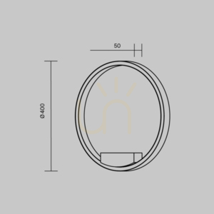 Aplică RIM MOD058WL-L25BK Maytoni inel negru Ø40 cm LED 23 W 3000/4000 K small 6