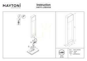 PORTE stâlp de iluminat O481FL-L7BWD3K IP54 Maytoni. small 6