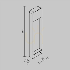 PORTE stâlp de iluminat O481FL-L7BWD3K IP54 Maytoni. small 7