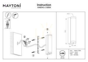 Lampă de perete pentru exterior ROUNGE O482WL-L12B3K IP54 Maytoni small 6
