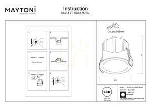 ALFA LED corp de iluminat încastrat DL043-01-10W2.7K-RD-WB-DE Maytoni small 6
