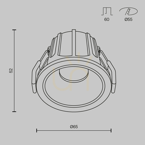 ALFA LED corp de iluminat încastrat DL043-01-10W2.7K-RD-WB-DE Maytoni small 7