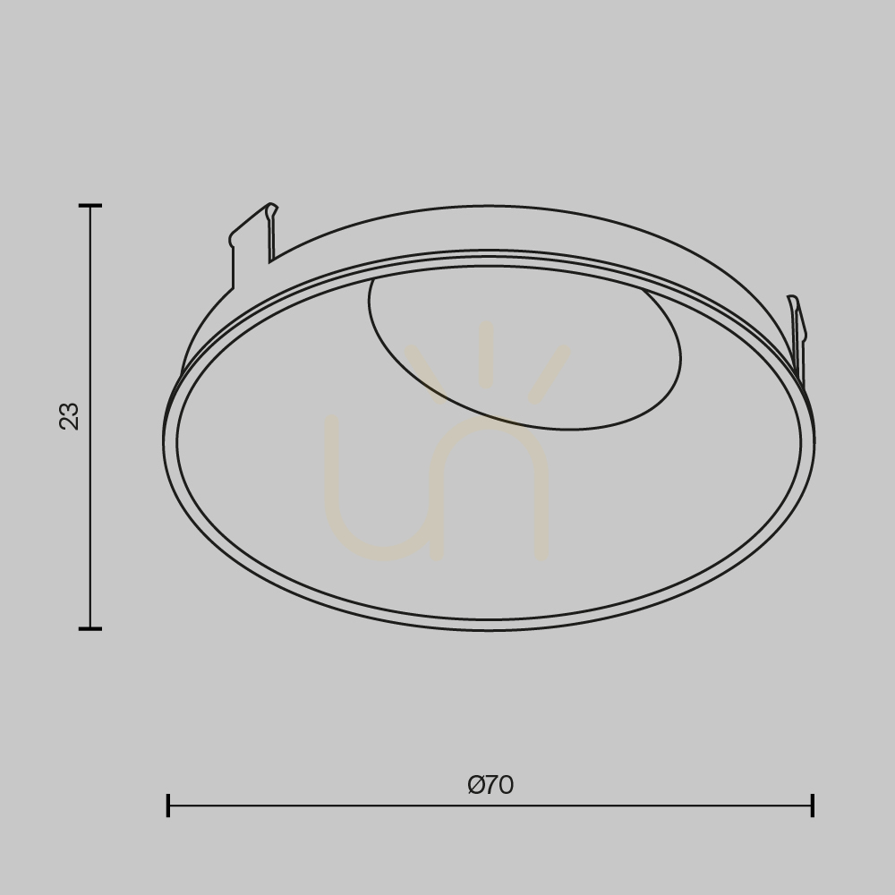 Spectacol Inel reflector decorativ Wise Ring057-10-MG Maytoni, auriu mat Inel reflector decorativ Wise Ring057-10-MG Maytoni, auriu mat