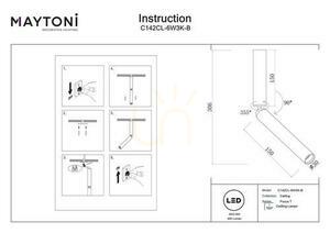 Plafond FOCUS T C142CL-6W3K-B Maytoni small 8