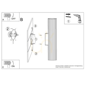 Lampă de perete IVAR ultramarin LED 4000K small 2