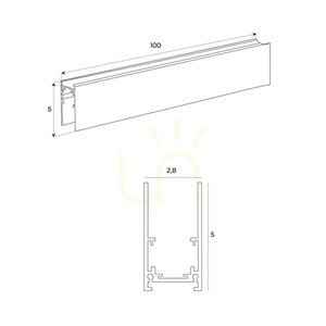 Șină de iluminat încastrată Max Light MAX Micro11 neagră 200 cm aluminiu NT0012 small 0