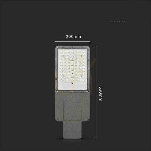 Verifica Streetlight LED Solar V-TAC BRIDGELUX CHIP IP65 Pilot LiFePO4 Panel 40W VT-15111ST 6500K 2500lm.