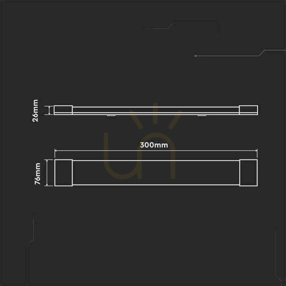 Spectacol V-TAC 10W LED Corp de iluminat liniar montat la suprafață 30cm 120Lm/W VT-8310 4000K 1200lm 3 ani garanție V-TAC 10W LED Corp de iluminat liniar montat la suprafață 30cm 120Lm/W VT-8310 4000K 1200lm 3 ani garanție