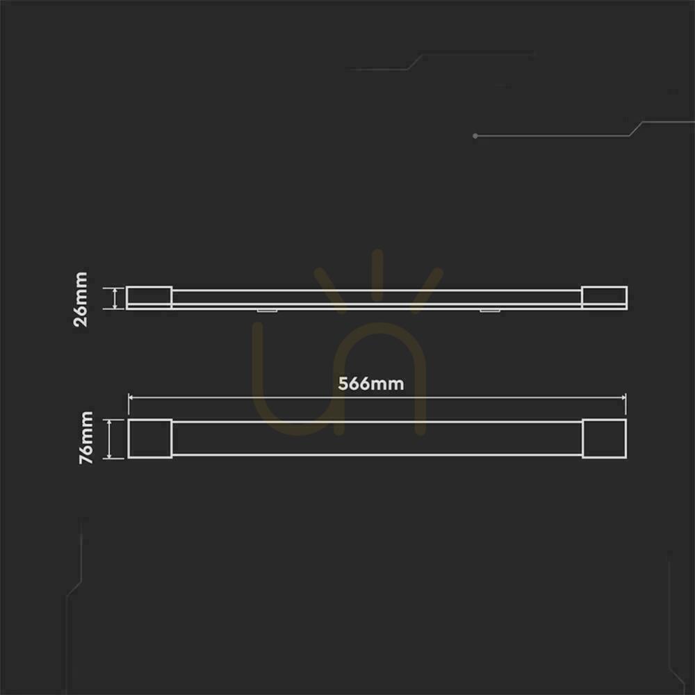 Spectacol V-TAC 20W LED Corp de iluminat liniar montat la suprafață 60cm 120Lm/W VT-8320 4000K 2400lm 3 ani garanție V-TAC 20W LED Corp de iluminat liniar montat la suprafață 60cm 120Lm/W VT-8320 4000K 2400lm 3 ani garanție