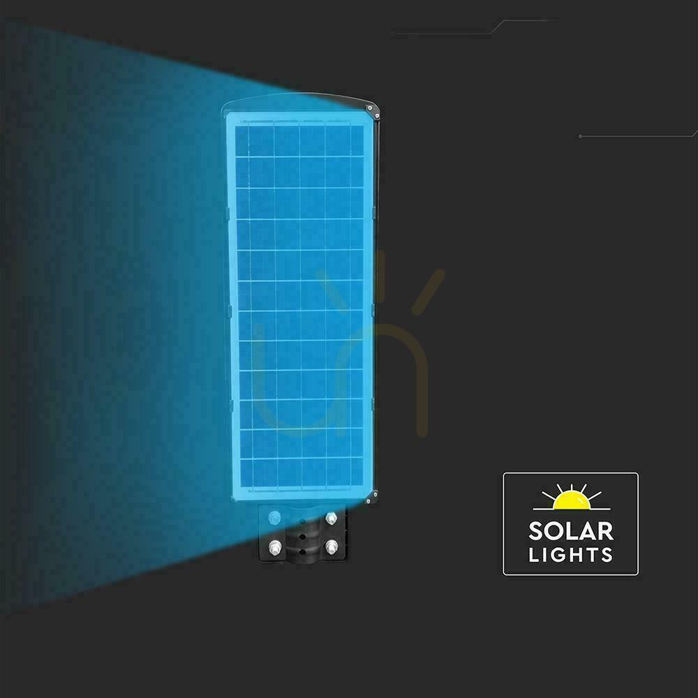 Verifica Streetlight LED Solar V-TAC 12W Negru VT-ST180W 6000K 1200lm proiector. Streetlight LED Solar V-TAC 12W Negru VT-ST180W 6000K 1200lm proiector.