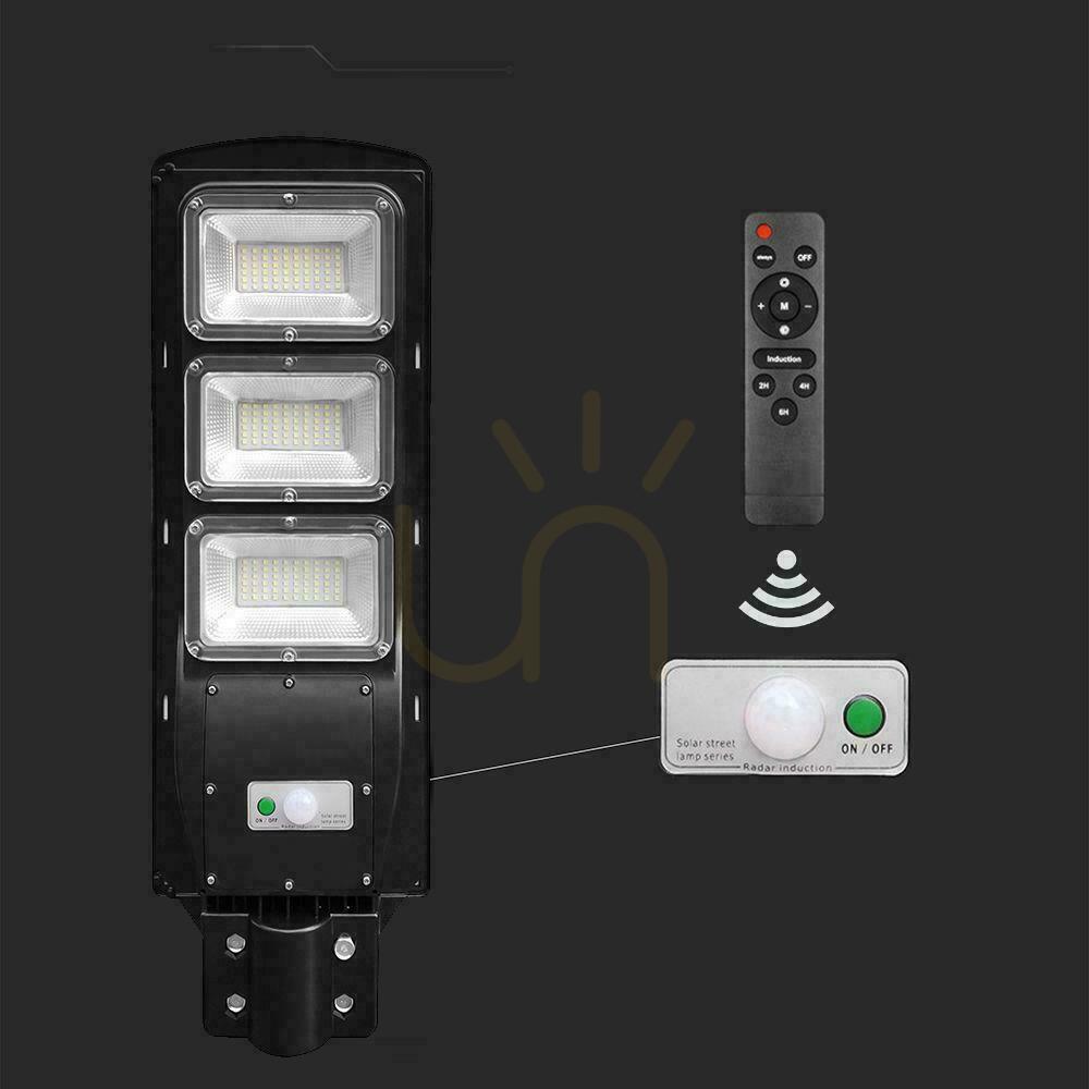 Afişa Streetlight LED Solar V-TAC 12W Negru VT-ST180W 6000K 1200lm proiector. Streetlight LED Solar V-TAC 12W Negru VT-ST180W 6000K 1200lm proiector.