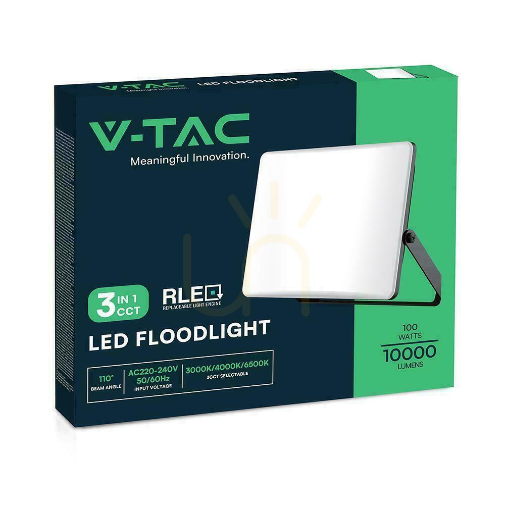 previzualizare V-TAC 100W LED proiector 3in1 CCT 100Lm/W sticlă de lapte VT-44107CCT 3000-4000K-6500K 10000lm. V-TAC 100W LED proiector 3in1 CCT 100Lm/W sticlă de lapte VT-44107CCT 3000-4000K-6500K 10000lm.