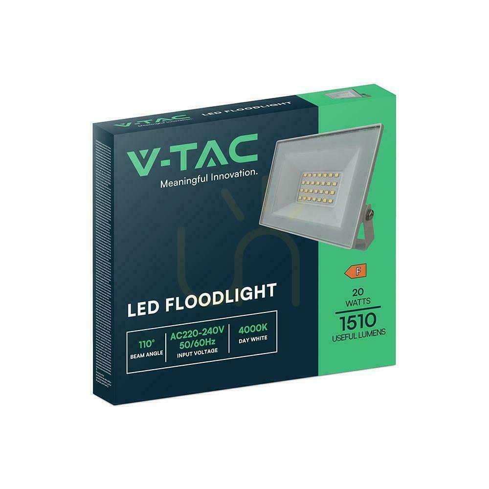 previzualizare V-TAC 20W LED SMD proiector 6500K alb VT-44022 6500K 1510lm. V-TAC 20W LED SMD proiector 6500K alb VT-44022 6500K 1510lm.