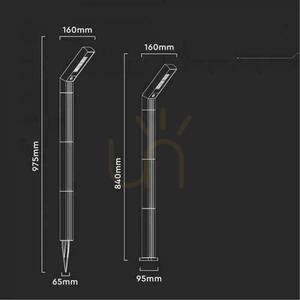 V-TAC Solar LED Garden Pole 1.7W 2in1 Base+Pin Drive 85cm VT-10185 3000K-4000K-6500K 80lm 3 ani garanție small 4