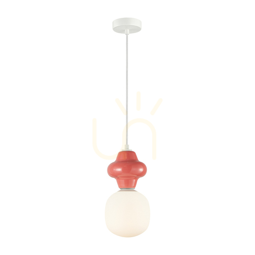 Verifica Pandantiv Italux Latera E14 roșu sticlă ceramică PND-94331-1S-RED