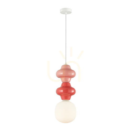 Verifica Pendul Italux Latera E14 roz sticlă ceramică 18 cm PND-94331C-1S-MLTI