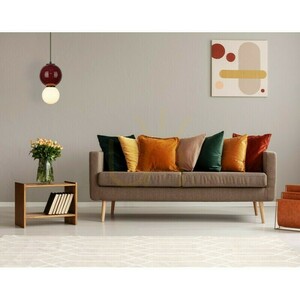 Lampă suspendată Italux Pieve LED ceramică bordo și sticlă albă 15 cm 5W 3000K PND-95221-1S-PRP small 3