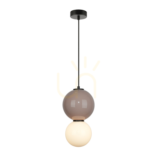 Verifica Lampă suspendată LED Italux Pieve 6W 3000K maro-alb Ø18 cm PND-95221-1M-BR