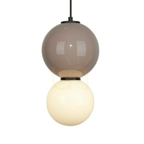 Verifica Lampă suspendată LED Italux Pieve 6W 3000K maro-alb Ø18 cm PND-95221-1M-BR