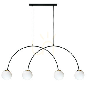 Pendulă Zuma Line BOW 1275 negru-aurie 4×E14 small 0