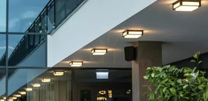 NORDLAND lampă de perete pentru exterior / plafon cu senzor de mișcare 7118AL 12W 3000K - Aluminiu RAL 9006 - NORLYS small 5