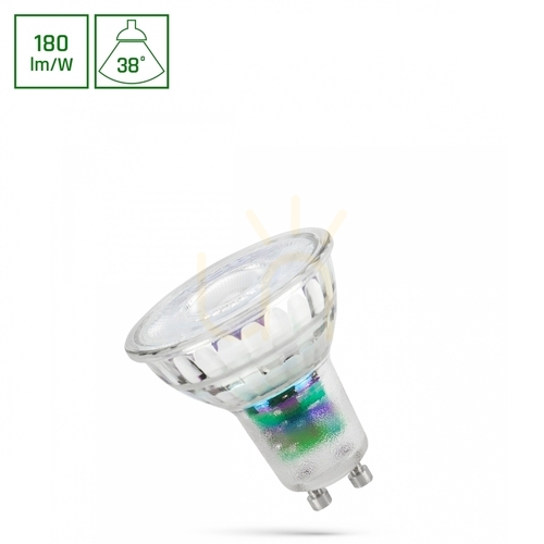 Verifica Led Gu10 230 V 2,5 W Smd A Class Nw cu lentile din sticlă 38st Spectrum