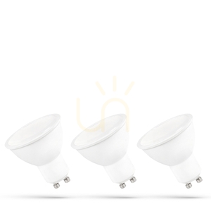 Led Gu10 230 V 6 W Smd Ww cu sticlă lăptoasă spectru alb 3 pachete. small 1