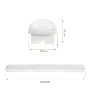 Limea Go Hermetic 600mm 25 W Cw 230 V 120st Ip65 Ik07 600x60x52mm Alb small 3