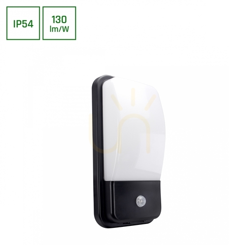 Verifica Enigo Led Pir 20 W Nw 230 V 180 St Ip54 300x150x86 Mm Fațadă dreptunghiulară albă/neagră.