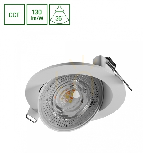 Verifica Mobilo Led 6.5 W Cct 230 V 36 St Ip20 Fi105x35 Mm alb rotund