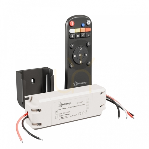 Verifica Led Belt Controller Kit 12 V/24 V 120 W/240 W 10 A Rgb Dimm Pilot 1 S +Handle Black Konekto Mesh