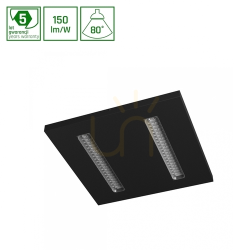 Verifica Algine Doppio Panel 40 W Nw 230 V 80 St Ip20 600 X600 X35 Negru 5 ani