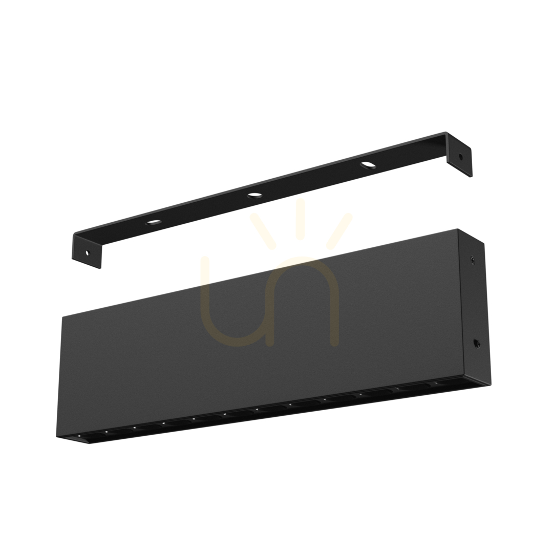 Vedere Grid S Corp de iluminat montat la suprafață 12 W Cct 230 V 40st Ip20 222x26x60mm Negru 5 ani Gw. Spectrum Grid S Corp de iluminat montat la suprafață 12 W Cct 230 V 40st Ip20 222x26x60mm Negru 5 ani Gw. Spectrum