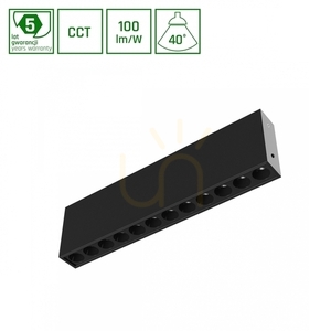 Grid S Corp de iluminat montat la suprafață 12 W Cct 230 V 40st Ip20 222x26x60mm Negru 5 ani Gw. Spectrum 0 Grid S Corp de iluminat montat la suprafață 12 W Cct 230 V 40st Ip20 222x26x60mm Negru 5 ani Gw. Spectrum small 0