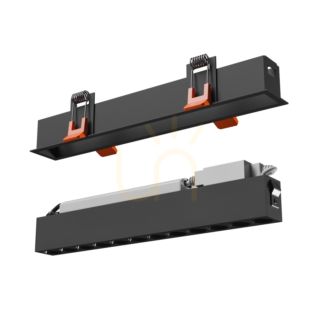 Vedere Grid S Corp de iluminat încastrat 12 W Cct 230 V 40st Ip20 230x34x61mm Negru 5 ani Gw. Spectrum Grid S Corp de iluminat încastrat 12 W Cct 230 V 40st Ip20 230x34x61mm Negru 5 ani Gw. Spectrum