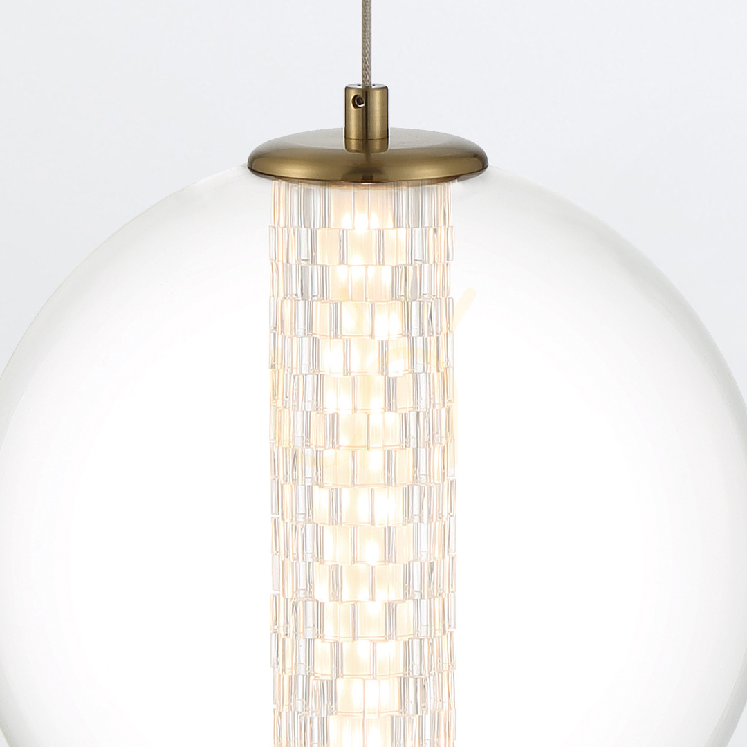 Afişa Lampă suspendată ATOMO - 1 sursă de lumină - Aur periat QUINTIESSE Lampă suspendată ATOMO - 1 sursă de lumină - Aur periat QUINTIESSE