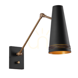 Lampă de perete BRICKELL - 1 sursă de lumină - Negru mat QUINTIESSE small 0