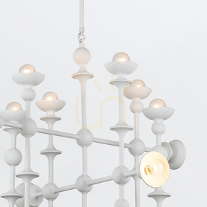 Candelabru CADENCE - 18 surse de lumină - Alb antichizat QUINTIESSE small 5