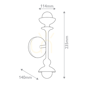 CADENCE lampă de perete - 2 surse de lumină - Alb antichizat QUINTIESSE small 2