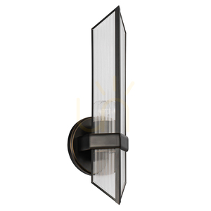 Aplică CAIRO cu 1 sursă, Urban Bronze, sticlă striată, E27 - QUINTIESSE small 7