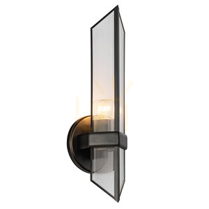 Aplică CAIRO cu 1 sursă, Urban Bronze, sticlă striată, E27 - QUINTIESSE small 0