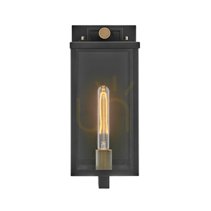 Lanternă de perete medie CATALINA - 1 sursă de lumină - Negru, bronz oxidat QUINTIESSE small 1