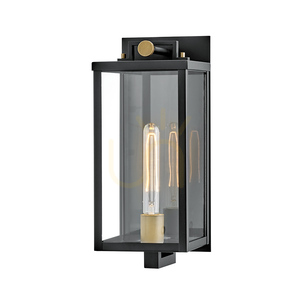 Lanternă de perete medie CATALINA - 1 sursă de lumină - Negru, bronz oxidat QUINTIESSE small 0