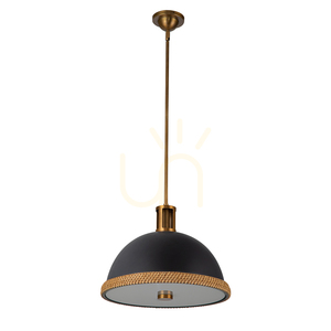 DORAL lampă suspendată - 2 surse de lumină - Negru mat, alamă vintage QUINTIESSE small 8